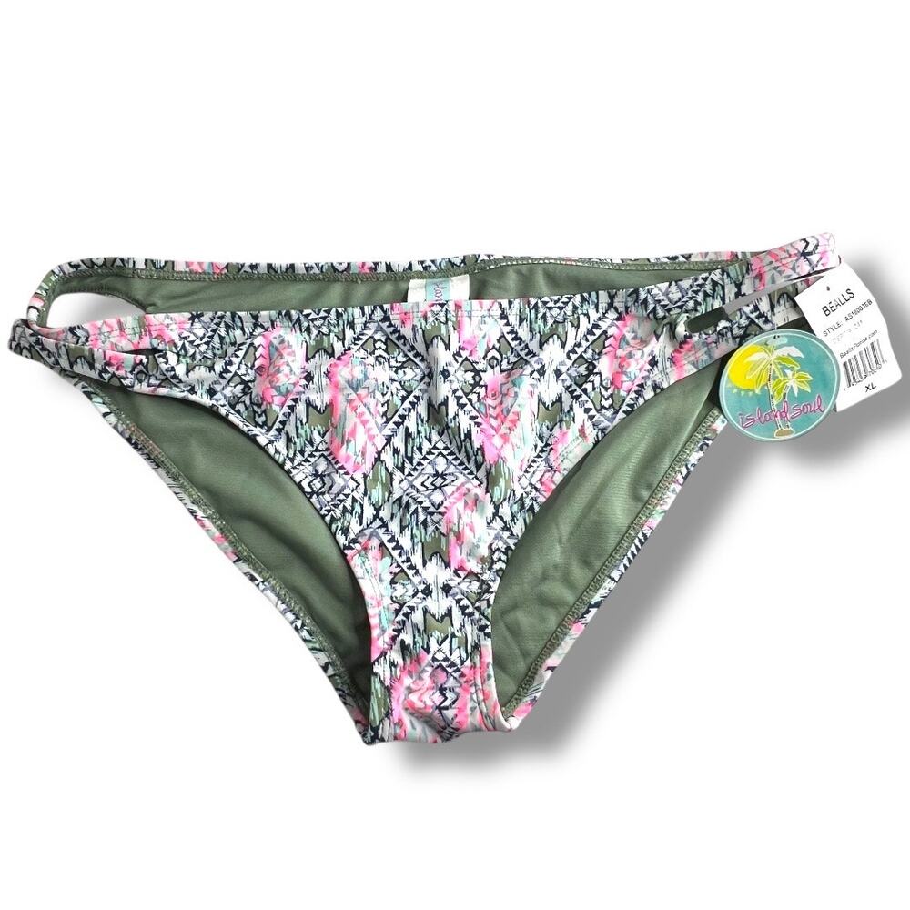 NWT Island Soul Hipster Floral Bikini Bottoms Extra Large